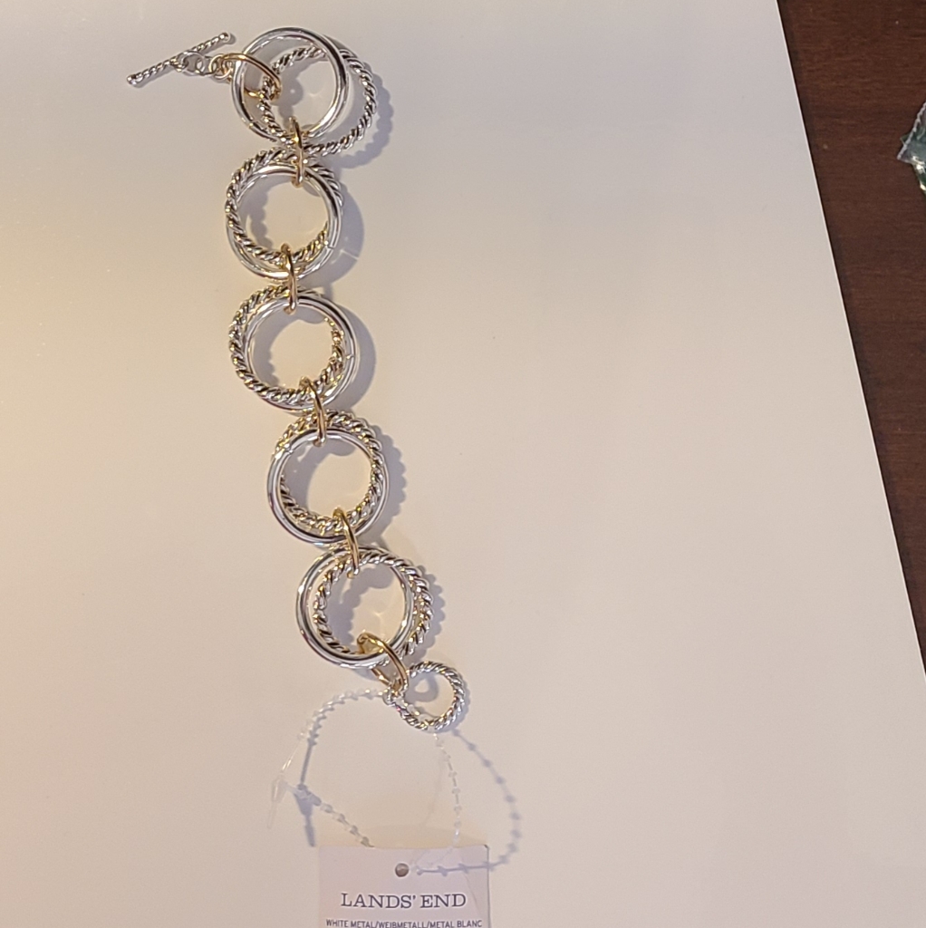 Nwt Lands End GoldSilver Bracelet 10$